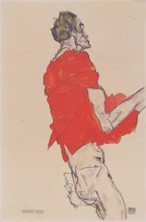 Uomo in piedi (Autoritratto in camicia rossa)
